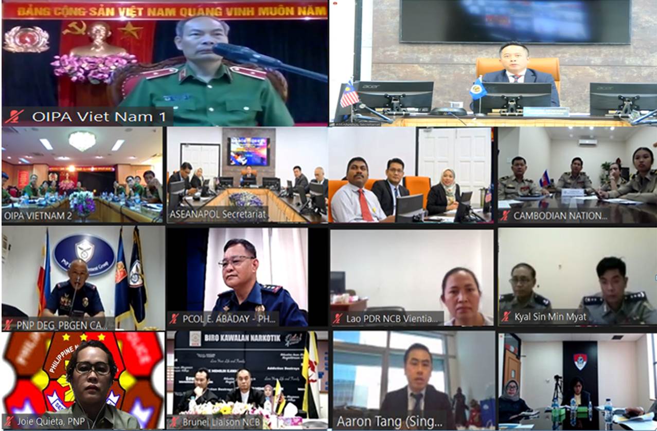 ASEANAPOL VIRTUAL DIALOGUE ON TACKLING ILLICIT DRUG TRAFFICKING ISSUES DURING COVID-19 PANDEMIC ON 27 AUGUST 2020