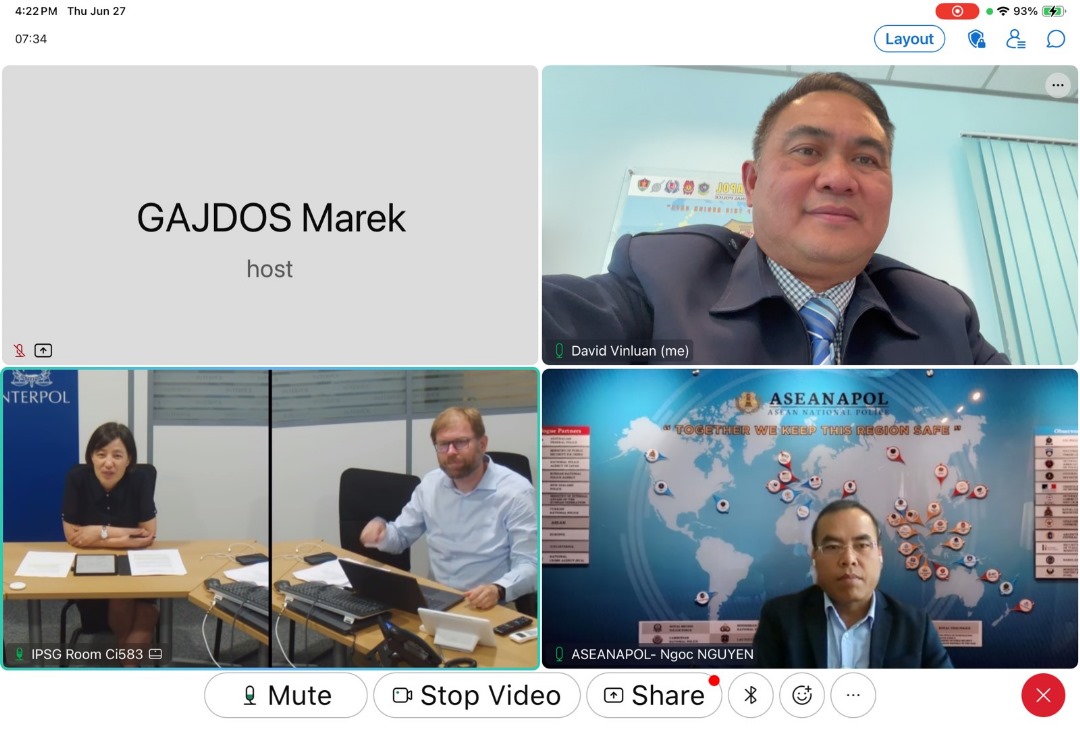 ASEANAPOL and INTERPOL Virtual Meeting on Global Policing